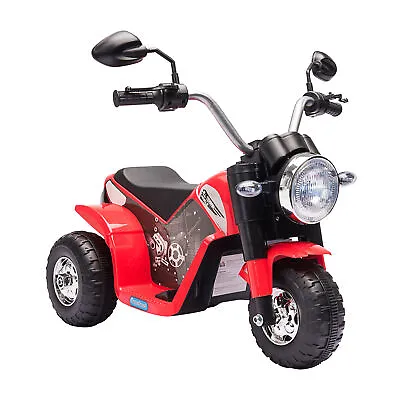 HOMCOM Kids 6V Electric Motorcycle Ride-On Toy Battery 18 - 36 Months Red • £39.99