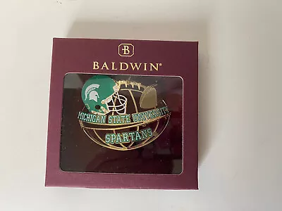 Michigan State University Spartans Football Helmet Baldwin Gold Ornament • $16