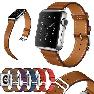 $16.99 • Buy Leather Wrist Band Strap For Apple Watch IWatch 6/2/3/4/5 Series 38/42mm 42/44mm