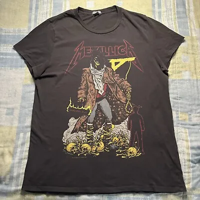 Forever 21  Metallica  Double-Sided Brown Graphic Tee Large • $20.75