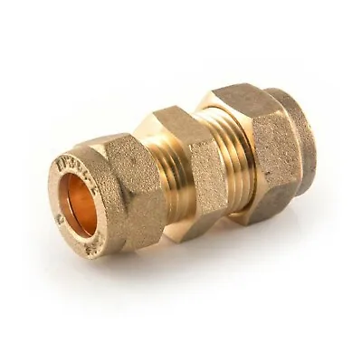 BRASS REDUCING COMPRESSION FITTING 10mm TO 8mm GAS COPPER PIPE ADAPTER REDUCER • £7.25