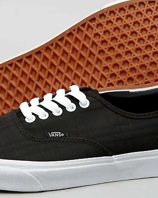 Vans Authentic Tonal Black Plaid Canvas Skate Shoes. Size 9. NIB RRP $99.99. • $49