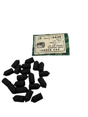 $10 • Buy (2 Per Order) 1/4  Rubber Tubing Caps, Vacuum Line Plugs, , Ford 380613-S USA