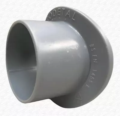 £8.30 • Buy 110mm Soil & Vent Pipe Drill In Clip On Boss To 40mm ( 43mm ) Pipe Insert GREY