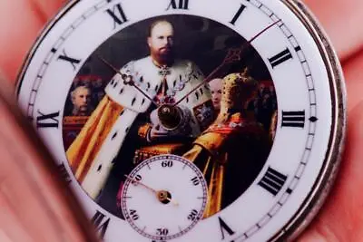 Antique Imperial Russ Silver Pocket Watch-Coronation Of Tsar Alexander III • $1236.29
