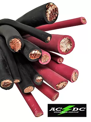 $28.88 • Buy Battery Cable Pure Copper Power Wire 1/0 Or 2/0 Gauge AWG Made In USA SAE J1127