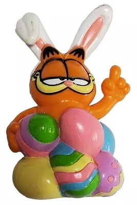 Vintage Garfield Cat - Rabbit Ears W/ Easter Eggs Bunny PVC Figure Paws 2.75  • $10.38