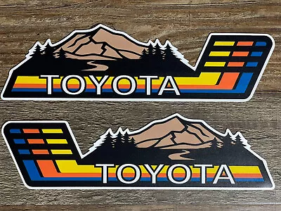 2x7” TOYOTA  Retro Stripes Decal Sticker  Tacoma 4Runner FJ Rav4 • $8.99