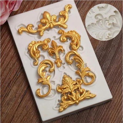 £3.73 • Buy Relief Baroque Silicone Fondant Mould Vintage Border Sugar Paste Decor B