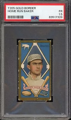 1911 T205 Gold Border Baseball Home Run Baker PSA 1.5 • $250