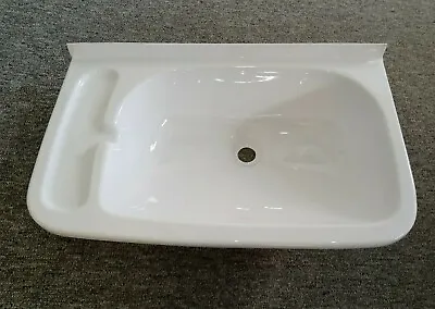 £44.99 • Buy Caravan Motorhome Boat Bathroom Oblong White Plastic Vanity Sink Bowl SN13