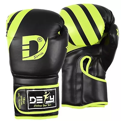 DEFY® Boxing Gloves Muay Thai Kick Boxing MMA Fight Sparring Gloves FLUORESCENT • $19.99