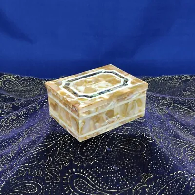 8 X6  Marble Trinket Jewelry Box Inlay Random Mosaic Makrana Work Malachite • $476