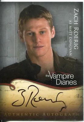 Vampire Diaries Season 1 Autograph Card A7 Zach Roerig As Matt Donovan • $53.17