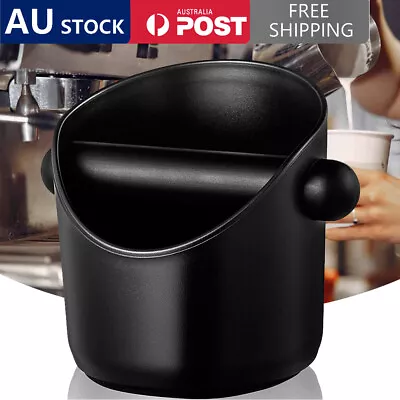 Black Coffee Waste Container Espresso Grinds Knock Box Tamper Tube Bin Bucket AU • $12.75