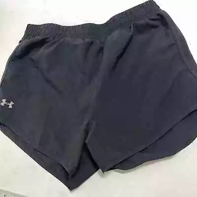 Under Armour Women Running Shorts XS Black Athletic Heat Gear Elastic Waist • $10.26