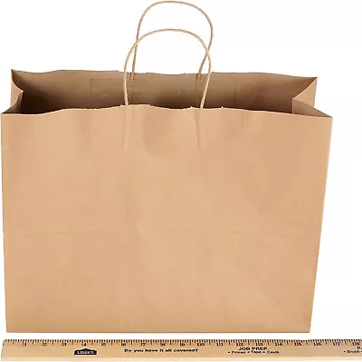 $98.99 • Buy Kraft Paper Bags 250 Shopping 16  X 6  X 12 ½  (Vogue) Retail Merchandise Gift