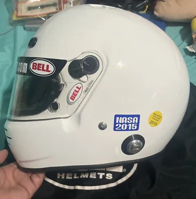 Bell M3 Pro Series Auto Racing Full Face Helmet Sz 7 5/8 Snell Sa2005 White EUC • $229.99