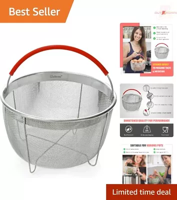 Solid Reinforcement 8 Quart Instant Pot Steamer Basket - Dishwasher Safe • $30.39