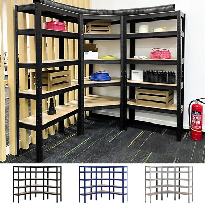 5 Tier Racking Shelf Heavy Duty Garage Shelving Work Bench Storage Shelves Units • £45.95