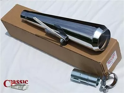 £59.95 • Buy Universal Short Race Megaphone Exhaust Silencer To Suit Cafe Racer