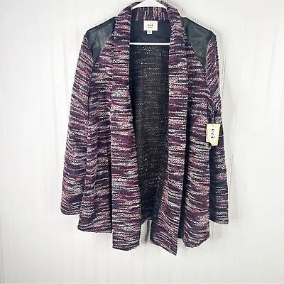 ECI New York Marled Cardigan Sweater Purple Size XL NEW • $24.95