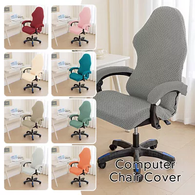 Elastic Fleeced Gaming Chair Cover Dustproof Anchor Office Chair Seat Protector • $28.07