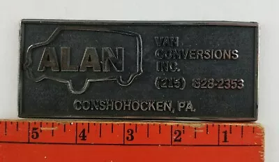 Vintage Alan Van Conversions Conshohocken Pennsylvania Plastic Van Dealer Emblem • $16.49