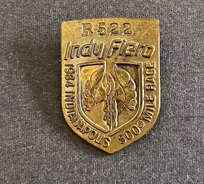 1984 Indy 500 BRONZE Pit Pass Badge Pin #R522. Mears Winner.  Fire • $30