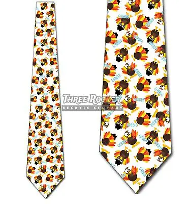 Thanksgiving Ties Men's Holiday Turkey Tie Gobble Necktie • $18.75
