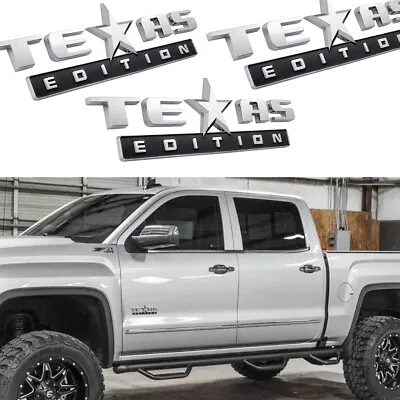 3* Door Side Tailgate Badge Texas Edition Emblem FOR SILVERADO SIERRA DECAL • $15.99