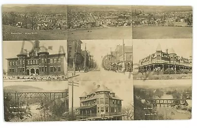 RPPC 9 Views Of ELLWOOD CITY PA Railroad Lawrence County Real Photo Postcard • $39.99