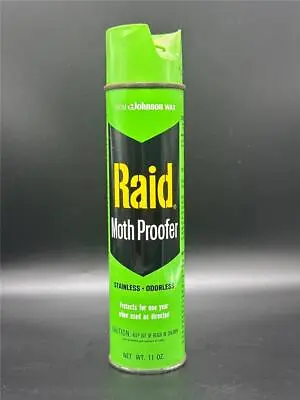 Johnson Wax RAID Moth Proofer 11 Oz Spray Can TV Movie Prop FULL Vintage • $34.99