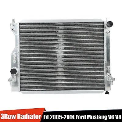 Radiator 3 Row Aluminum For 2005-2014 Ford Mustang GT Base 3.7 3.9 4.0 4.6 5.0L • $135.99