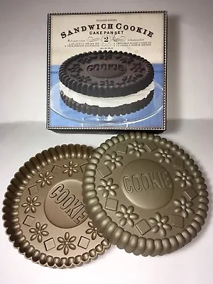 $35 • Buy New Williams Sonoma 9” Round Sandwich Cookie Cake Pan Set Nonstick Cast Aluminum