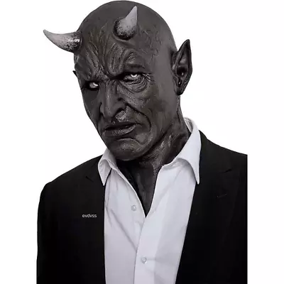 $9.69 • Buy Halloween Party Costume Cosplay Horror Demon Horn Mask Devil Killer Latex Helmet
