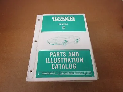 $209 • Buy 1982-1992 1989 1991 Pontiac Firebird Illustrated Text Parts Book Catalog Manual