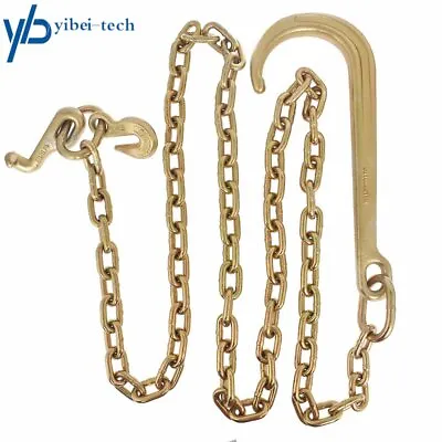 Mini T Hook Recovery Wrecker Axle 5/16 X 8 FT Grade 70 Tow Chain 15  J Hook • $41.38