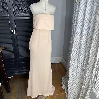 Revolve JARLO Blaze Strapless Foldover Bodice Mermaid Gown Nude 10 • $60