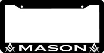 Mason Black PLASTIC License Plate Frame • $9.49