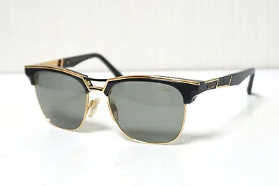 Cazal Mod 9050 Col 001 Sunglasses Gold Black Frame + Black Lens W/Case Germany • $188