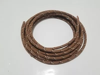 5 Feet Vintage Braided Cloth Covered Primary Wire 12 GA Gauge Brown Black White • $4.99