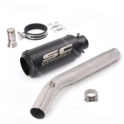 For Suzuki GSXR1000 2005-2006 Slip On Exhaust Link Pipe Modified Muffler Black • $140.39