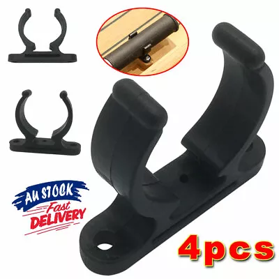 4X Black Oars Paddles Gaffs Tube Clips Nylon Multi Purpose • $11.99