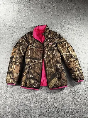 Mossy Oak Break Up Infinity Jacket Women Small Down Camo Pink Reversible • $25