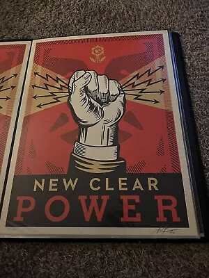 Obey Giant Shepard Fairey New Clear Power Screen Print (xxx/350) IN HAND • £94.07