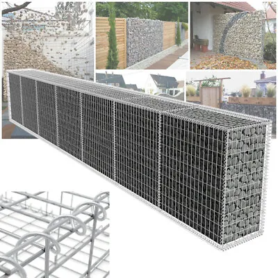 100*95*30cm Retaining Gabion Basket Stone Fence Garden Wall RockStone Wire Cage • £43.99