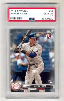 Aaron Judge 2017 Bowman #32 Rookie Rc Yankees Psa 10 • £90