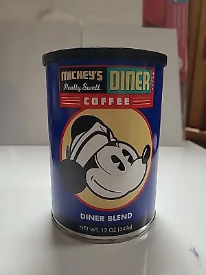 Walt Disney Theme Parks Collectible Mickey's Really Swell Coffee Diner Tin EMPTY • $9.79