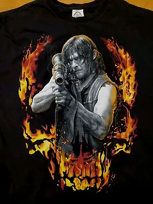 2016 The Walking Dead Daryl Dixon Double Sided Graphic T Shirt AMC TV Size L • $24.95